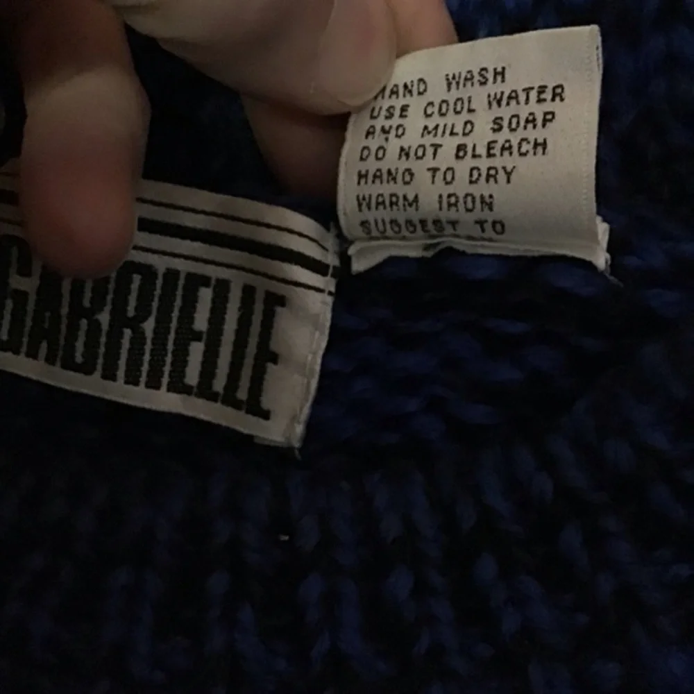 EUC✨ GABRIELLE vintage women's large blue 80s oversized sweater - Picture 3 of 8